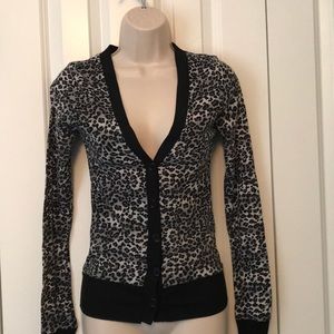 Cheetah print cardigan